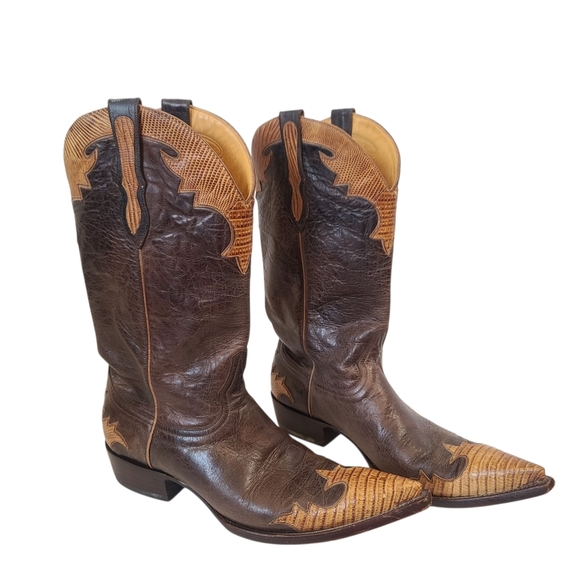 Old Gringo | Men's Distressed Brown Leather Cowboy Boots Size 9.5 - Picture 1 of 15